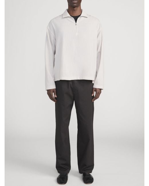 FRAME White Half Zip Overshirt Jacket