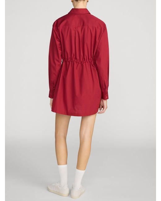 FRAME Red The Tennis Shirt Dress