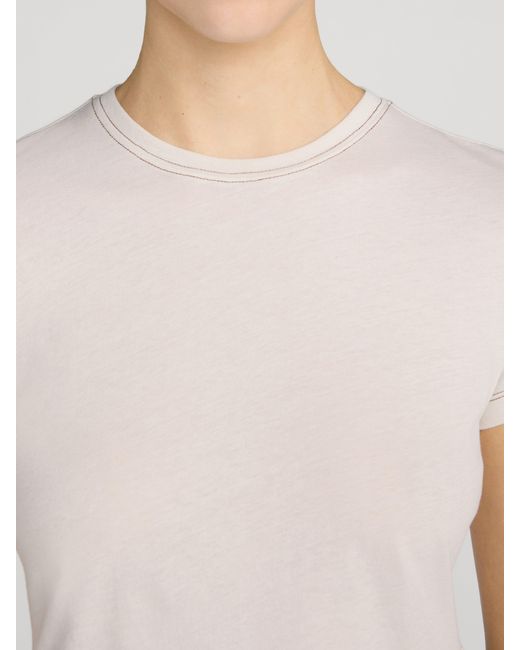 FRAME White The Contrast Stitch Baby Tee
