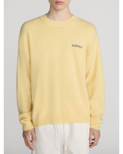 FRAME Yellow Sotheby's Cashmere Sweater for men