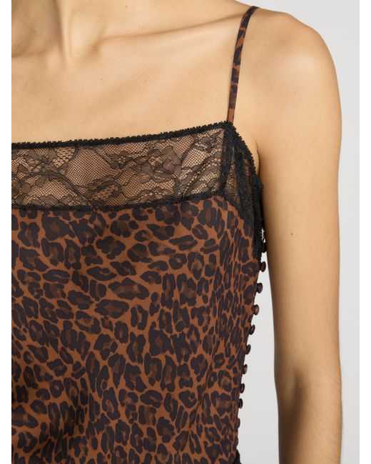 FRAME Brown The Lace Inset Cami