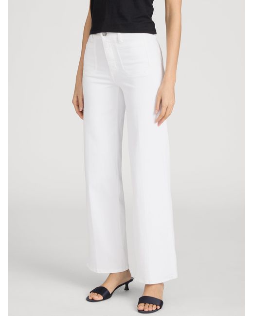 FRAME White Le Slim Palazzo Modernist Pocket