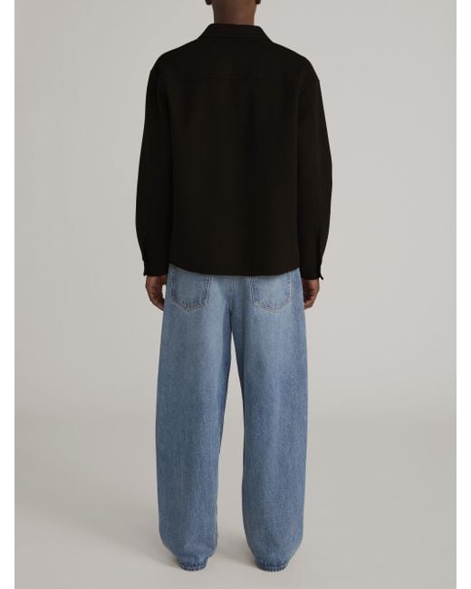 FRAME Black Double Face Wool Trucker for men