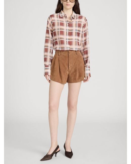 FRAME White The Plaid Boy Shirt
