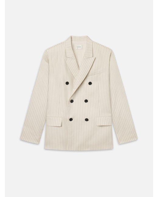 FRAME White The Pinstripe Avenue Blazer