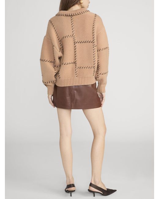 FRAME Brown The Leather Mini Skirt