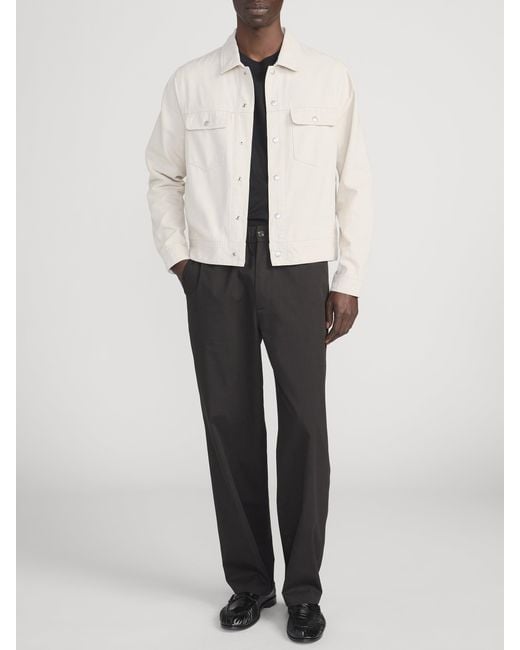 FRAME White Modern Canvas Jacket for men
