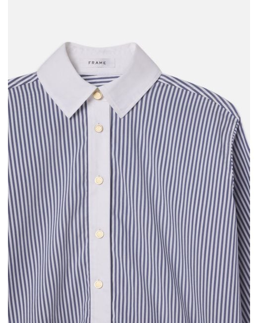 FRAME Blue The Borrowed Shirt