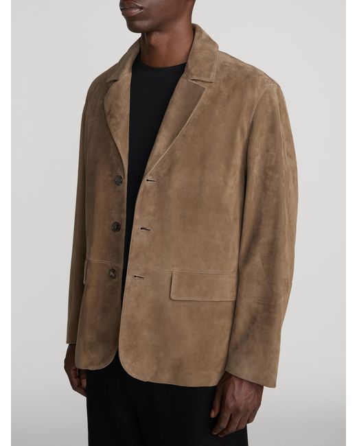 FRAME Brown Suede Blazer for men