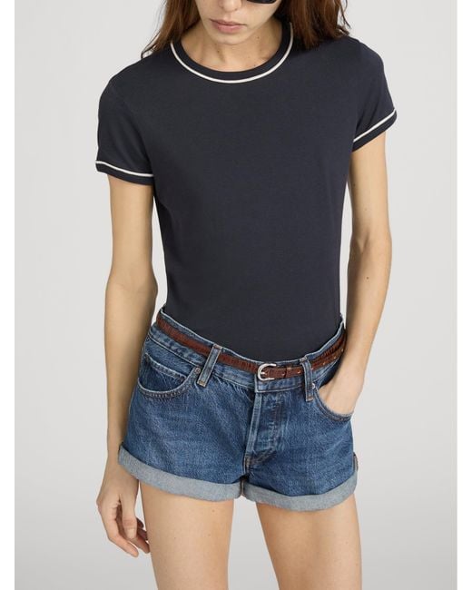 FRAME Black The Ringer Baby Tee