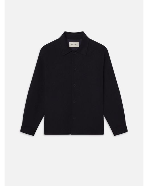 FRAME Blue Double Face Shirt Jacket