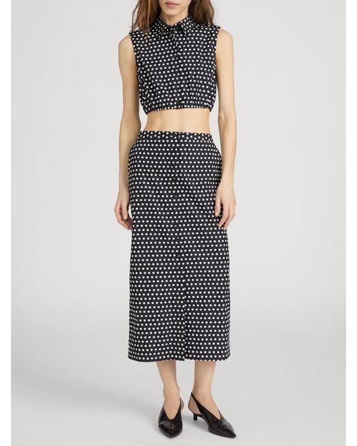FRAME Black The Polka Dot Skirt