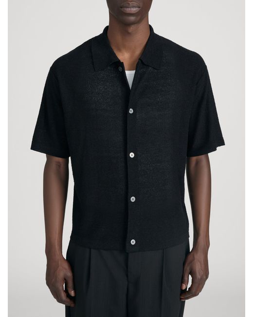 FRAME Black Light Cotton Silk Cardigan for men