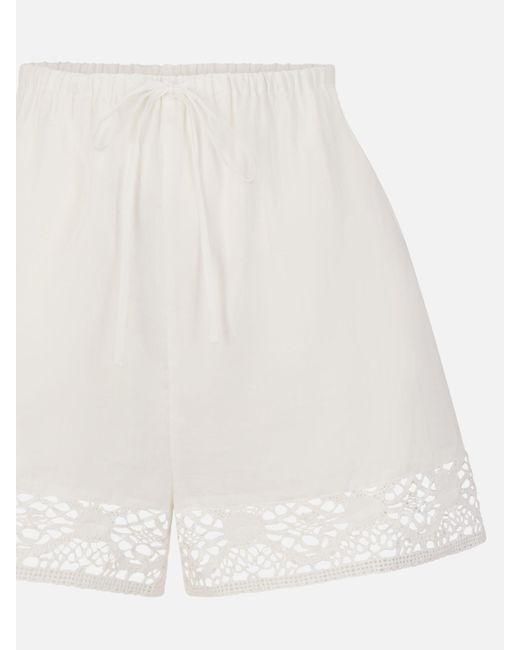 FRAME White The Heirloom Lace Short