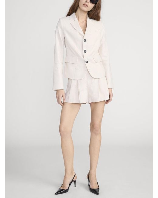 FRAME Natural The Striped Short