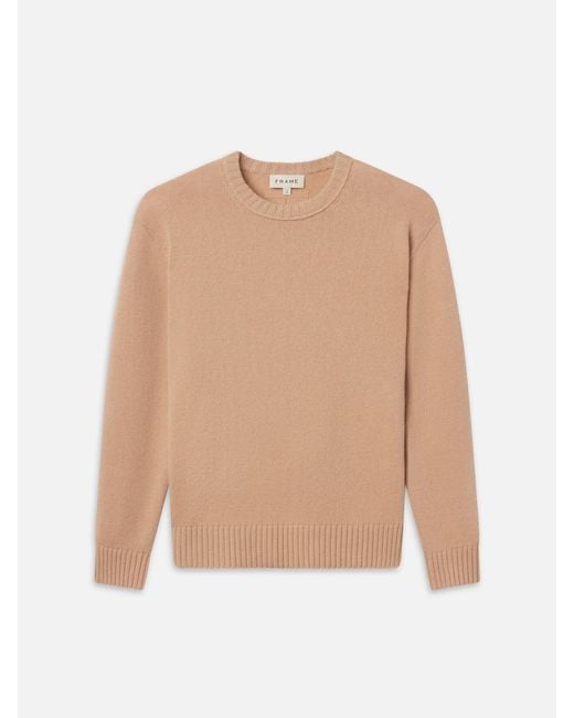 FRAME Natural Cashmere Crewneck Sweater for men