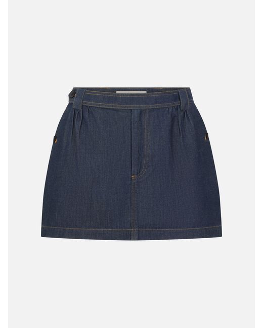 FRAME Blue The Denim Utility Skirt