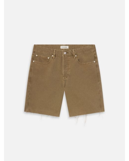 FRAME Natural Relaxed Short Raw Hem