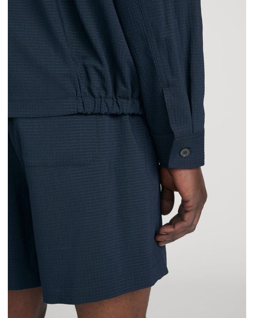 FRAME Blue Seersucker Blouson for men