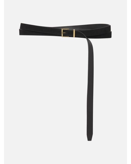 FRAME Black The Double Wrap Belt