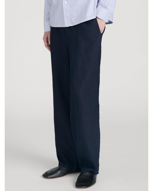 FRAME Blue Drawstring Linen Pants for men