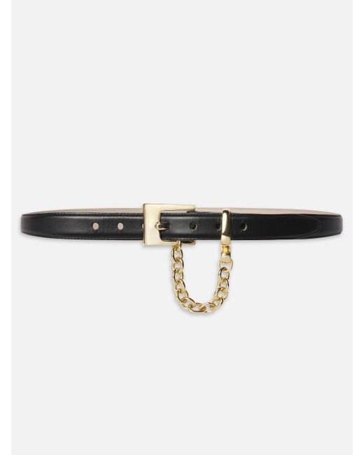 FRAME Black The Chain Detail Belt