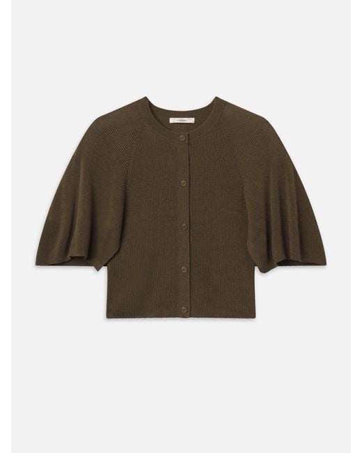 FRAME Green The Flounce Sweater