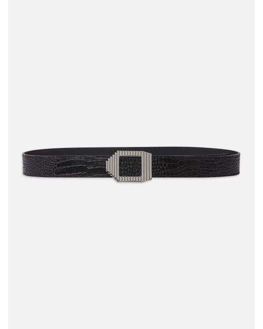 FRAME White Geometric Buckle Belt