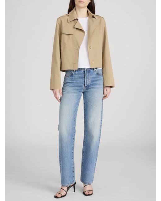 FRAME Green The Short Trench Jacket