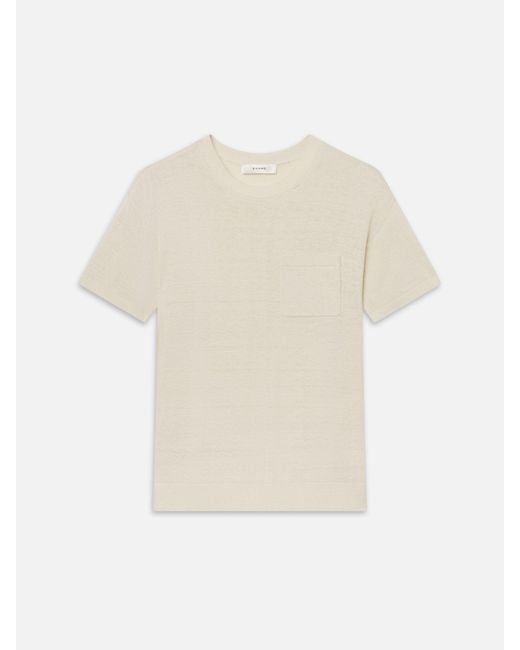 FRAME White The Silk Knit Plus One Tee