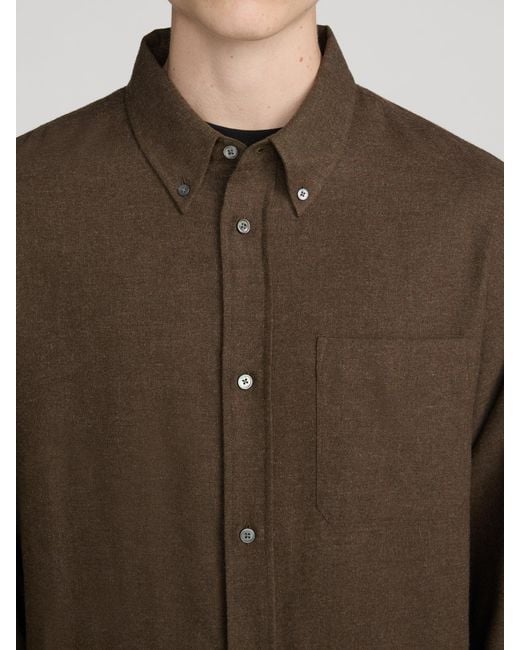 FRAME Brown Wool Blend Shirt for men
