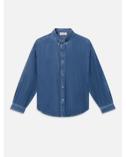 FRAME Blue Classic Denim Shirt for men