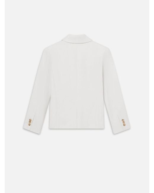 FRAME White The Linen Smart Blazer