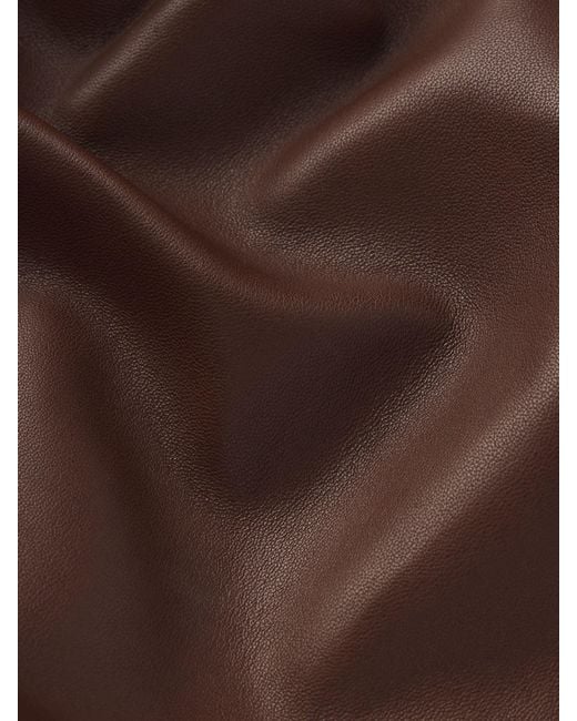 FRAME Brown The Cropped Leather Jacket