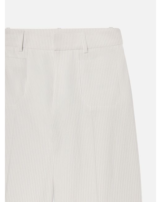FRAME White The Seersucker Modernist Trouser