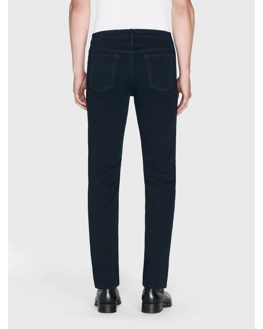 FRAME Black Modern Straight Stretch Twill for men