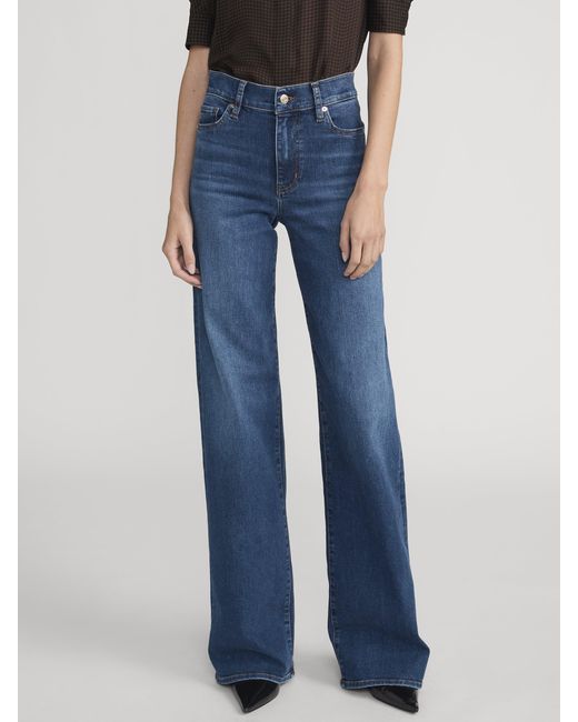 FRAME Blue Le Slim Palazzo Long