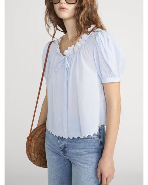 FRAME Blue The Serene Top