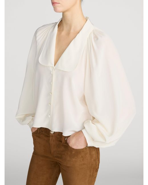 FRAME White The Silk Gala Shirt
