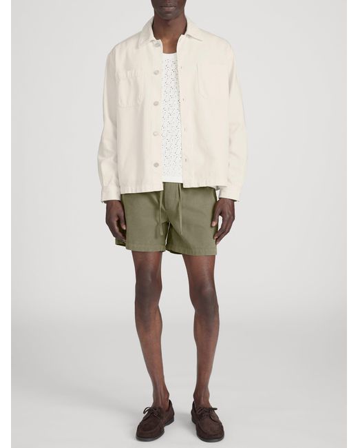 FRAME Green Canvas Shorts for men