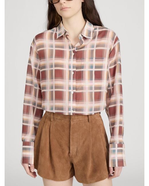 FRAME White The Plaid Boy Shirt