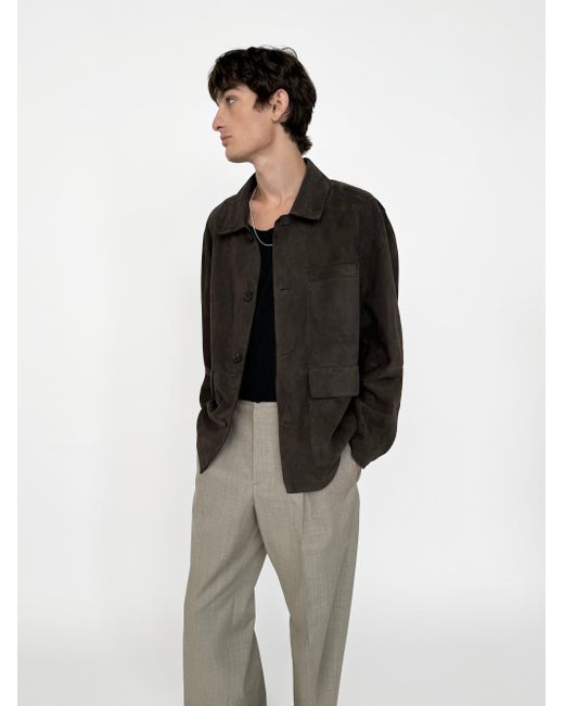FRAME Brown Suede Chore Coat for men