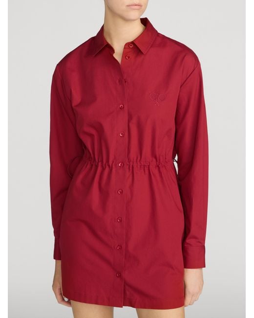 FRAME Red The Tennis Shirt Dress