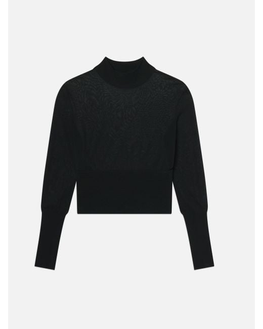 FRAME Black The Sleek Sweater