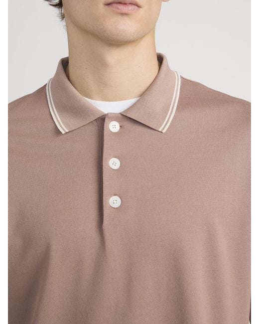 FRAME Pink Light Pique Polo