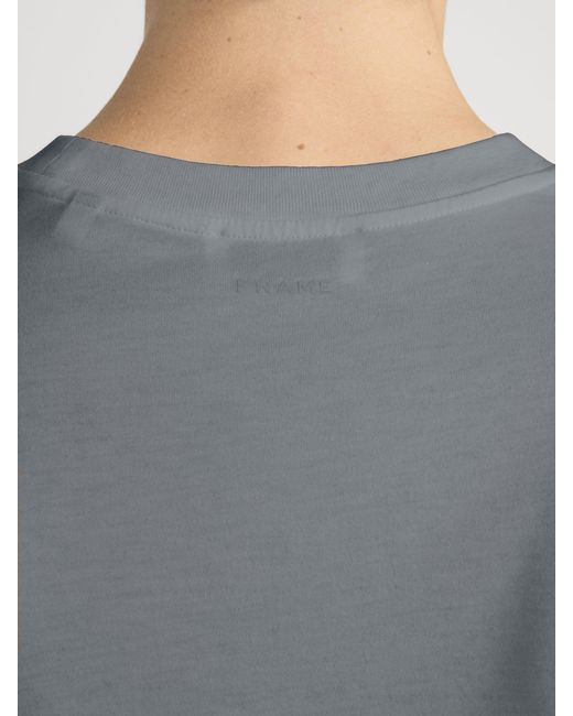 FRAME Gray Light Cotton Tee for men