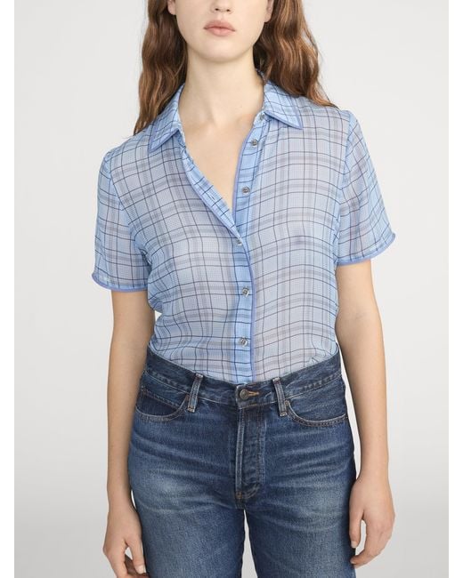 FRAME Blue The Essential Top