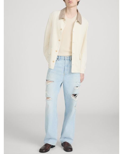 FRAME White Canvas Jacket for men