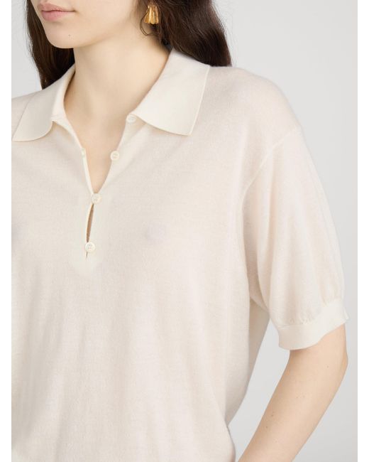 FRAME White The Cashmere Polo