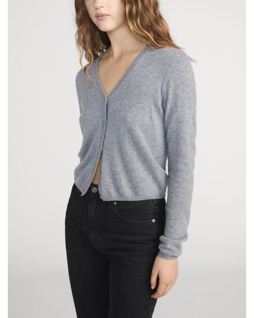FRAME Gray The Cashmere V Cardi